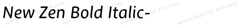 New Zen Bold Italic字体转换
